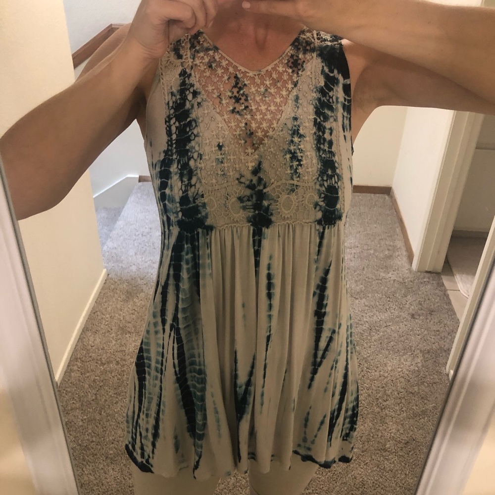 T Party tank small teal/grey